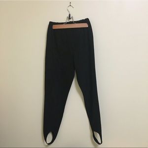 Vintage black stirrup leggings